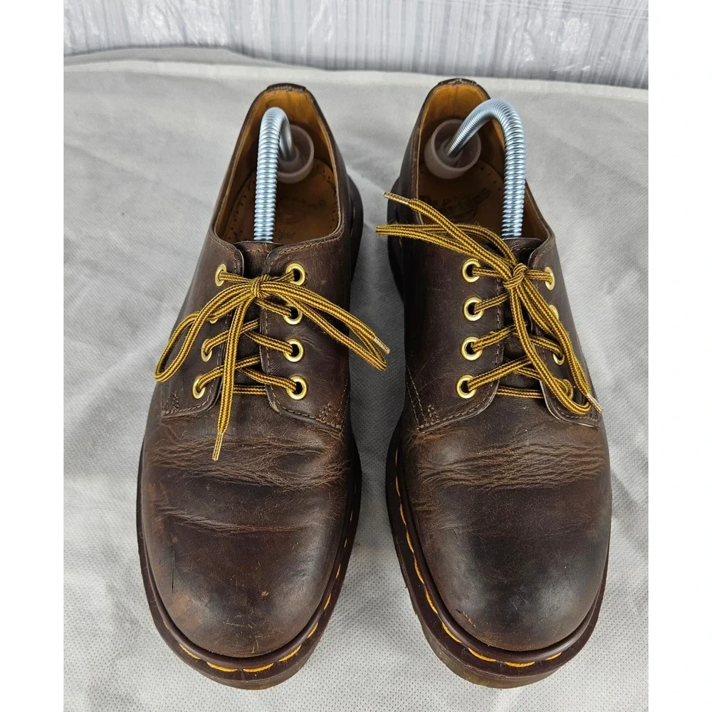 Dr Doc Martens US10 Vintage 4-Eye Gibson 1561 Crazy Horse Leather Oxford Shoes